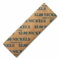 Dunbar Security Products Flat Coin Wrappers, Nickels, $2, 1000 Wrappers/box 2NF